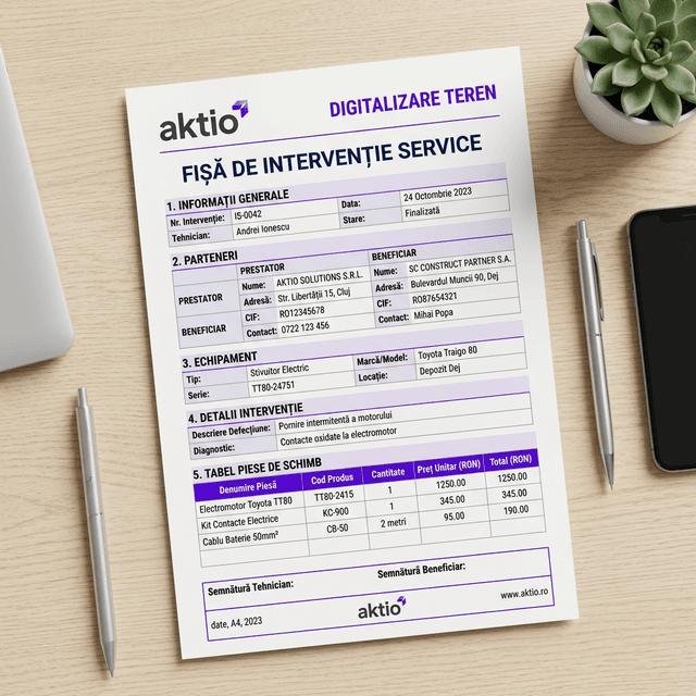 Model Fișă de Intervenție Service